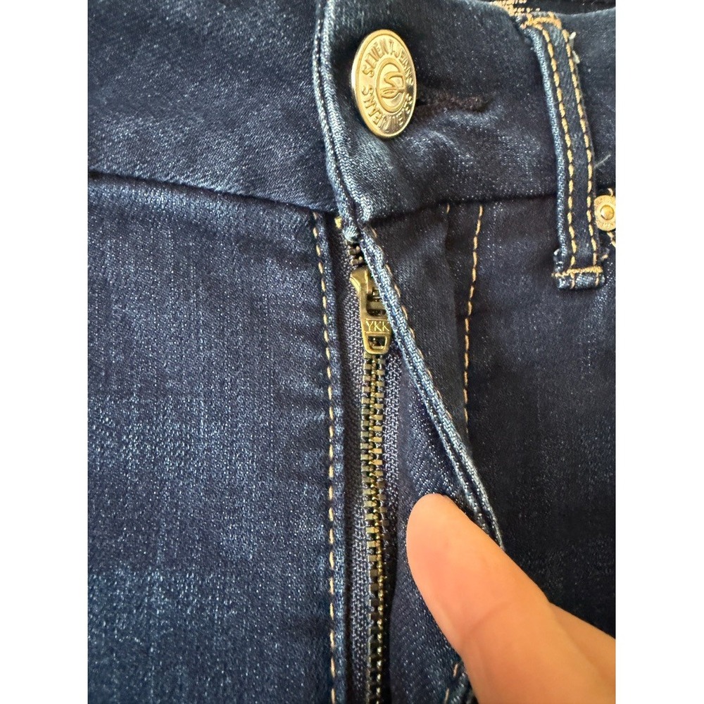 Seven7 Plus Size Tummyless High Rise Skinny Jeans Dark Wash Blue Size 12 - Picture 12 of 16